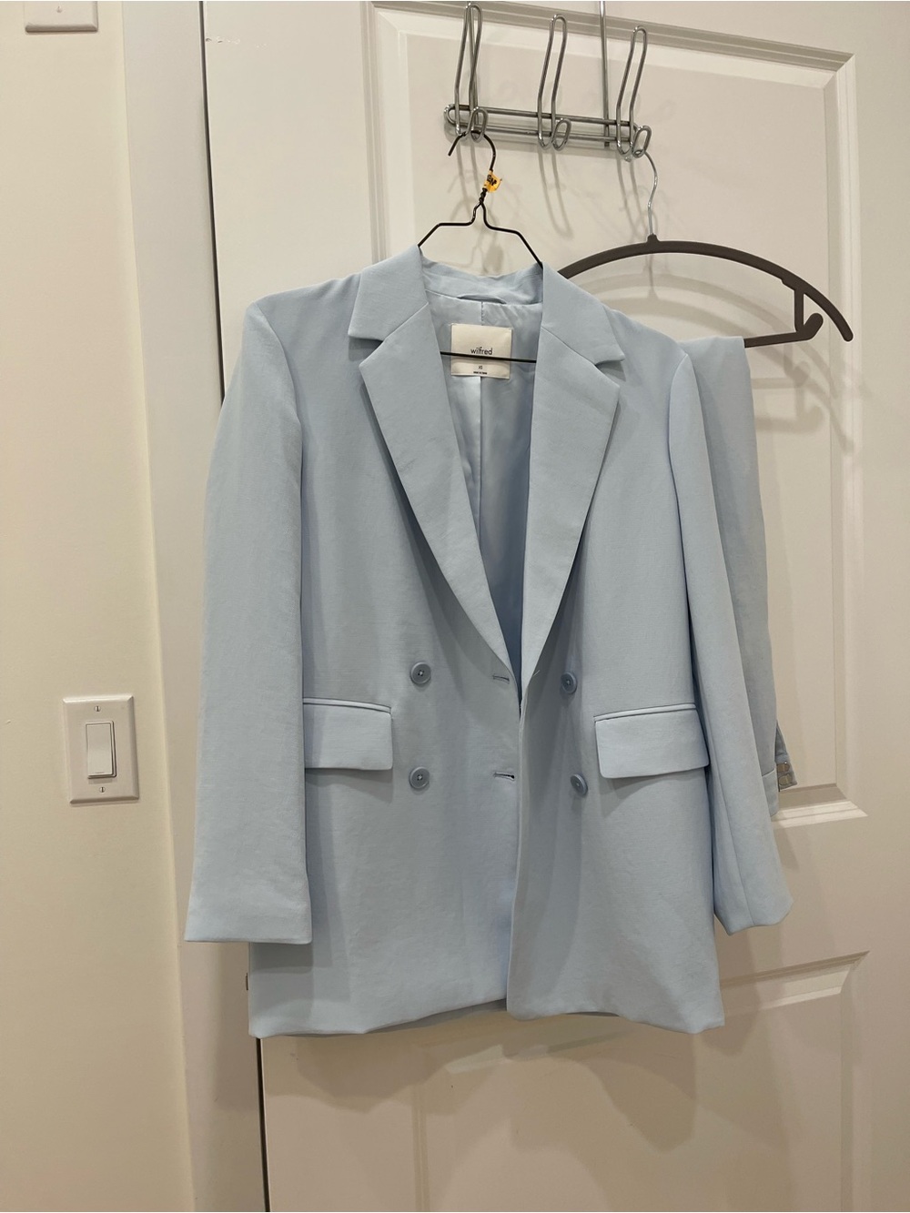 Wilfred Pale Blue Double-Breasted Blazer - Picture 5 of 6